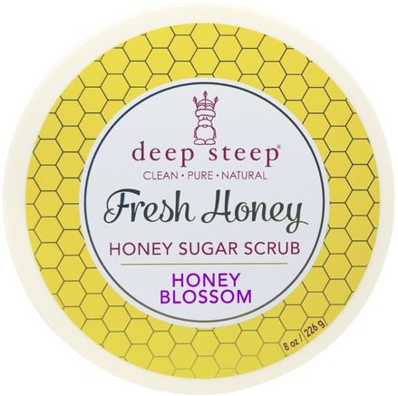 Fresh Honey Sugar Scrub, Honey Blossom, 8 oz (226 g) by Deep Steep-Bad, Skönhet, Kroppscrubs