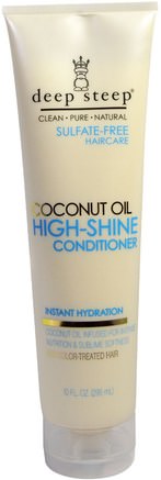 High Shine Conditioner, Coconut Oil, 10 fl oz (295 ml) by Deep Steep-Bad, Skönhet, Hår, Hårbotten, Schampo, Balsam, Balsam