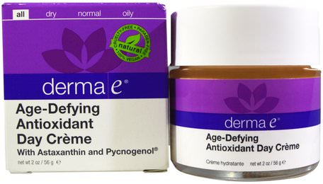Age-Defying Antioxidant Day Creme, 2 oz (56 g) by Derma E-Skönhet, Anti-Åldrande, Ansiktsvård, Krämer Lotioner, Serum, Rynk Krämer