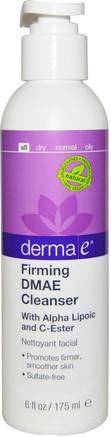Firming DMAE Cleanser, 6 fl oz (175 ml) by Derma E-Kosttillskott, Dmae, Ansiktsvård, Ansiktsrengöring