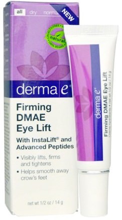 Firming DMAE Eye Lift, 1/2 oz (14 g) by Derma E-Skönhet, Hyaluronsyra Hud, Ögon Krämer