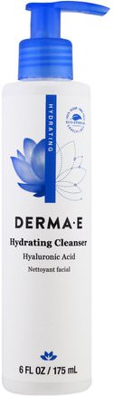 Hydrating Cleanser, Hyaluronic Acid, 6 fl oz (175 ml) by Derma E-Skönhet, Ansiktsvård, Ansiktsrengöring, Hudtyp Normal Till Torr Hud