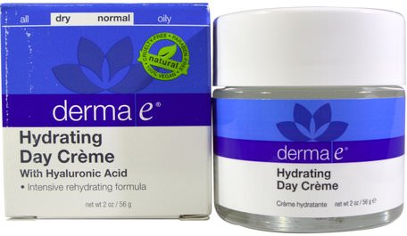 Hydrating Day Creme, With Hyaluronic Acid, 2 oz (56 g) by Derma E-Skönhet, Ansiktsvård, Krämer Lotioner, Serum, Hälsa, Hud, Krämer Dag