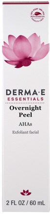 Overnight Peel, Exfoliant Facial, 2 fl oz (60 ml) by Derma E-Skönhet, Ansiktsvård, Ansiktsrengöring, Alfa Hydroxisyror