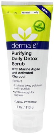 Purifying Daily Detox Scrub, 4 oz (113 g) by Derma E-Skönhet, Ansiktsvård, Ansiktsrengöring, Hudtyp Normal Till Torr Hud