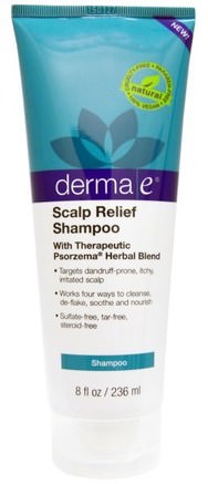 Scalp Relief Shampoo, 8 fl oz (236 ml) by Derma E-Bad, Skönhet, Schampo, Salicylsyra