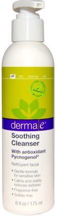 Soothing Cleanser, with Antioxidant Pycnogenol, 6 fl oz (175 ml) by Derma E-Skönhet, Ansiktsvård, Ansiktsrengöringsmedel, Hudtyp Anti-Åldrande Hud
