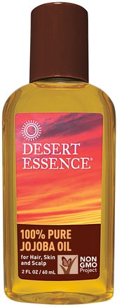 100% Pure Jojoba Oil, 2 fl oz (60 ml) by Desert Essence-Hälsa, Hud, Jojobaolja