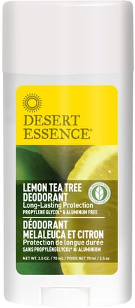Deodorant, Lemon Tea Tree, 2.5 oz (70 ml) by Desert Essence-Bad, Skönhet, Deodorant