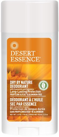 Dry By Nature Deodorant, with Chamomile and Calendula, 2.5 oz (70 ml) by Desert Essence-Bad, Skönhet, Deodorant, Hälsa, Hud