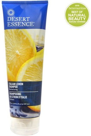 Italian Lemon Shampoo, Revitalizing, 8 fl oz (237 ml) by Desert Essence-Bad, Skönhet, Schampo, Hår, Hårbotten, Balsam