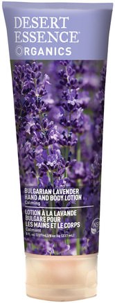 Organics, Hand and Body Lotion, Bulgarian Lavender, 8 fl oz (237 ml) by Desert Essence-Bad, Skönhet, Body Lotion