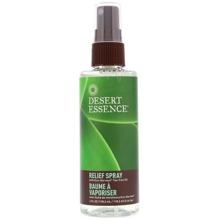 Relief Spray, 4 fl oz (120 ml) by Desert Essence-Hälsa, Hud, Aromaterapi Eteriska Oljor, Tea Tree Olja