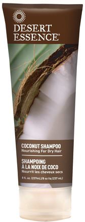 Shampoo, Nourishing for Dry Hair, Coconut, 8 fl oz (237 ml) by Desert Essence-Bad, Skönhet, Schampo, Hår, Hårbotten, Balsam