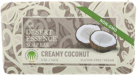Soap Bar, Creamy Coconut, 5 oz (142 g) by Desert Essence-Bad, Skönhet, Tvål, Hälsa, Hud