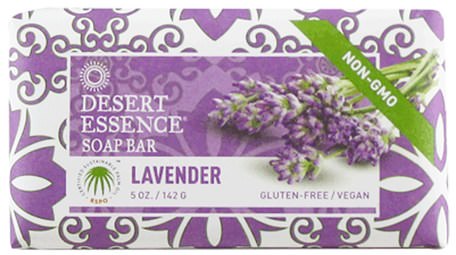 Soap Bar, Lavender, 5 oz (142 g) by Desert Essence-Bad, Skönhet, Tvål