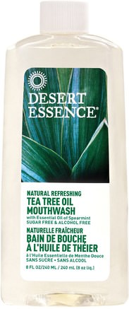 Tea Tree Oil Mouthwash, 8 fl oz (240 ml) by Desert Essence-Bad, Skönhet, Muntlig Tandvård, Munvatten