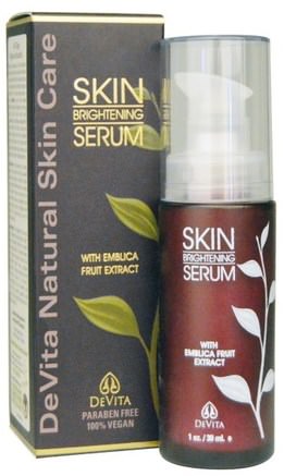 Natural Skin Care, Skin Brightening Serum, 1 oz (30 ml) by DeVita-Hälsa, Hudserum, Skönhet, Ansiktsvård, Hudtyp Rosacea, Känslig Hud
