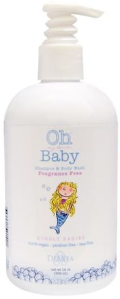 Oh My DeVita Baby, Bubbly Babies, Shampoo & Body Wash, Fragrance Free, 12 oz (355 ml) by DeVita-Bad, Skönhet, Schampo, Barnschampo, Duschgel, Barn Kroppsvask, Barn Duschgel