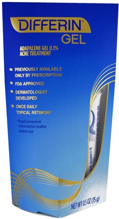 Adapalene Gel 0.1 %, Acne Treatment, 0.5 oz (15 g) by Differin-Hälsa, Kvinnor, Hud, Skönhet, Akne Aktuella Produkter