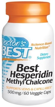 Best Hesperidin, Methyl Chalcone, 500 mg, 60 Veggie Caps by Doctors Best-Hälsa, Kvinnor, Åderbråck Vård