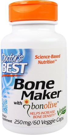 Bone Maker with Bonolive, 250 mg, 60 Veggie Caps by Doctors Best-Sverige