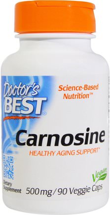 Carnosine, 500 mg, 90 Veggie Caps by Doctors Best-Kosttillskott, Aminosyror, L Carnosin