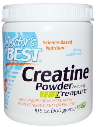 Creatine Powder Featuring Creapure, 10.6 oz (300 g) by Doctors Best-Sport, Kreatinpulver