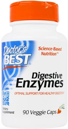 Digestive Enzymes, 90 Veggie Caps by Doctors Best-Kosttillskott, Enzymer, Laktas