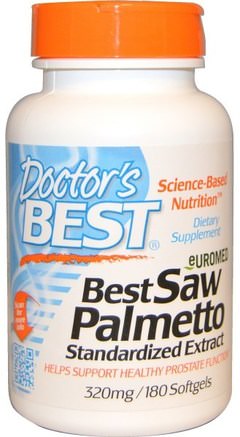 Euromed, Best Saw Palmetto, Standardized Extract, 320 mg, 180 Softgels by Doctors Best-Hälsa, Män