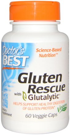 Gluten Rescue, with Glutalytic, 60 Veggie Caps by Doctors Best-Kosttillskott, Enzymer, Matsmältningsenzymer