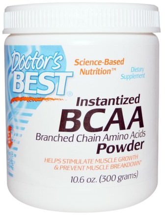 Instantized BCAA Powder, 10.6 oz (300 g) by Doctors Best-Kosttillskott, Aminosyror, Bcaa (Förgrenad Aminosyra)