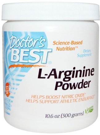 L-Arginine Powder, 10.6 oz (300 g) by Doctors Best-Kosttillskott, Aminosyror, L Arginin, L Argininpulver