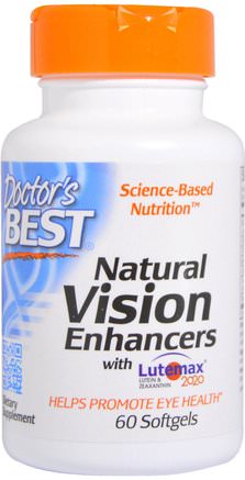 Natural Vision Enhancers, with Lutemax 2020, 60 Softgels by Doctors Best-Hälsa, Ögonvård, Visionvård, Vision