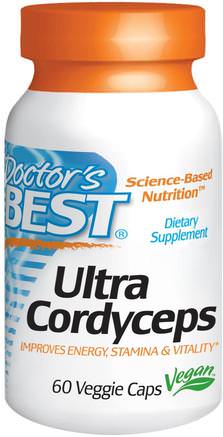Ultra Cordyceps, 60 Veggie Caps by Doctors Best-Kosttillskott, Medicinska Svampar, Cordyceps-Svampar, Svampkapslar