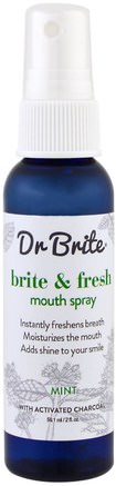 Brite & Fresh Mouth Spray, Mint, 2 fl oz (59.1 ml) by Dr. Brite-Hälsa, Torr Mun, Muntlig Tandvård