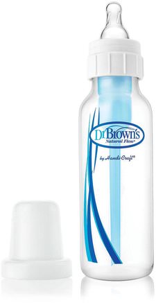 Natural Flow Bottle, 0 + Months, 8 oz (250 ml) by Dr. Browns-Barns Hälsa, Babyfodring, Babyflaskor