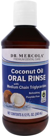 Coconut Oil Oral Rinse, 8.12 fl oz (240 ml) by Dr. Mercola-Bad, Skönhet, Muntlig Tandvård, Munvatten