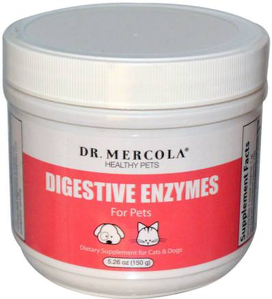Digestive Enzymes, for Pets, 5.26 oz (150 g) by Dr. Mercola-Sverige