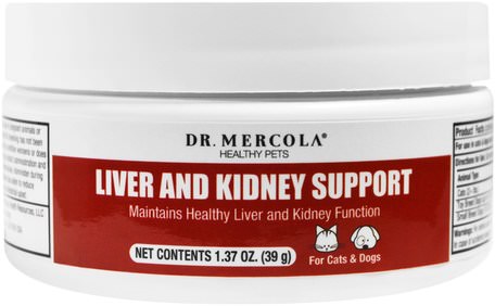 Liver and Kidney Support for Pets, 1.37 oz (39 g) by Dr. Mercola-Sverige