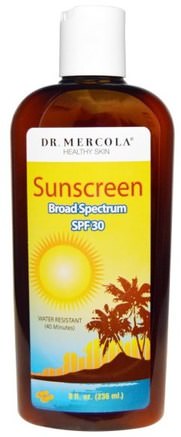 Natural Sunscreen, SPF 30, 8 fl oz (236 ml) by Dr. Mercola-Sverige