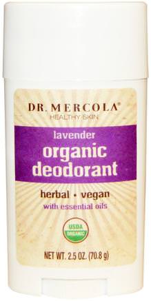Organic Deodorant, Lavender, 2.5 oz (70.8 g) by Dr. Mercola-Bad, Skönhet, Deodorant