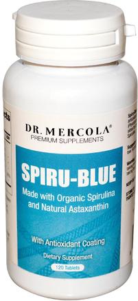 Spiru-Blue, with Antioxidant Coating, 120 Tablets by Dr. Mercola-Sverige
