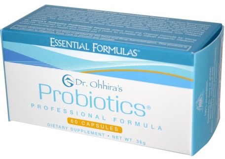 Essential Formulas Probiotics, Professional Formula, 60 Capsules by Dr. Ohhiras-Kosttillskott, Probiotika, Stabiliserade Probiotika