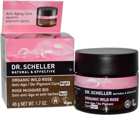 Anti-Age / De-Pigment Care, Night, Organic Wild Rose, 1.7 oz (48 g) by Dr. Scheller-Skönhet, Ansiktsvård, Hudtyp Anti-Aging Hudtyp Hyperpigmentering Solskyddad Hud