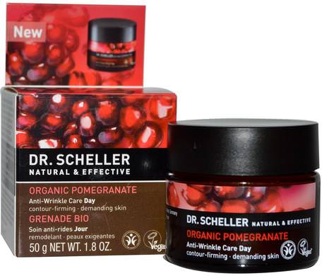 Anti-Wrinkle Care, Day, Organic Pomegranate, 1.8 oz (50 g) by Dr. Scheller-Skönhet, Ansiktsvård, Hudtyp Anti Aging Hud, Hälsa, Hud, Krämer Dag
