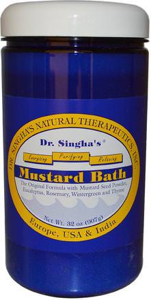 Mustard Bath, 32 oz (907g) by Dr. Singhas-Bad, Skönhet, Badoljor