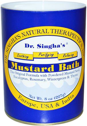 Mustard Bath, 8 oz (227 g) by Dr. Singhas-Bad, Skönhet, Lera Badmask