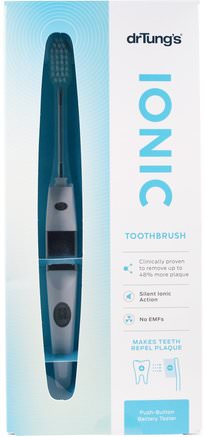 Ionic Toothbrush, w/Replacement Head, 1 Toothbrush, 1 Replaceable Head by Dr. Tungs-Bad, Skönhet, Oral Tandvård, Tandborstar