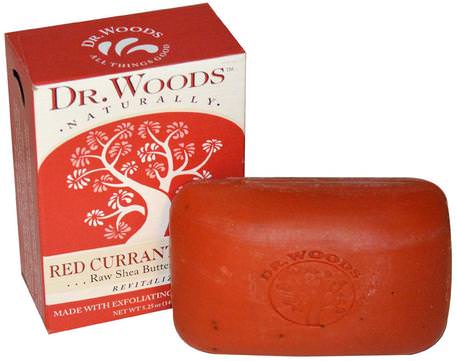 Raw Shea Butter Soap, Red Currant Clove, 5.25 oz (149 g) by Dr. Woods-Bad, Skönhet, Tvål, Sheasmör